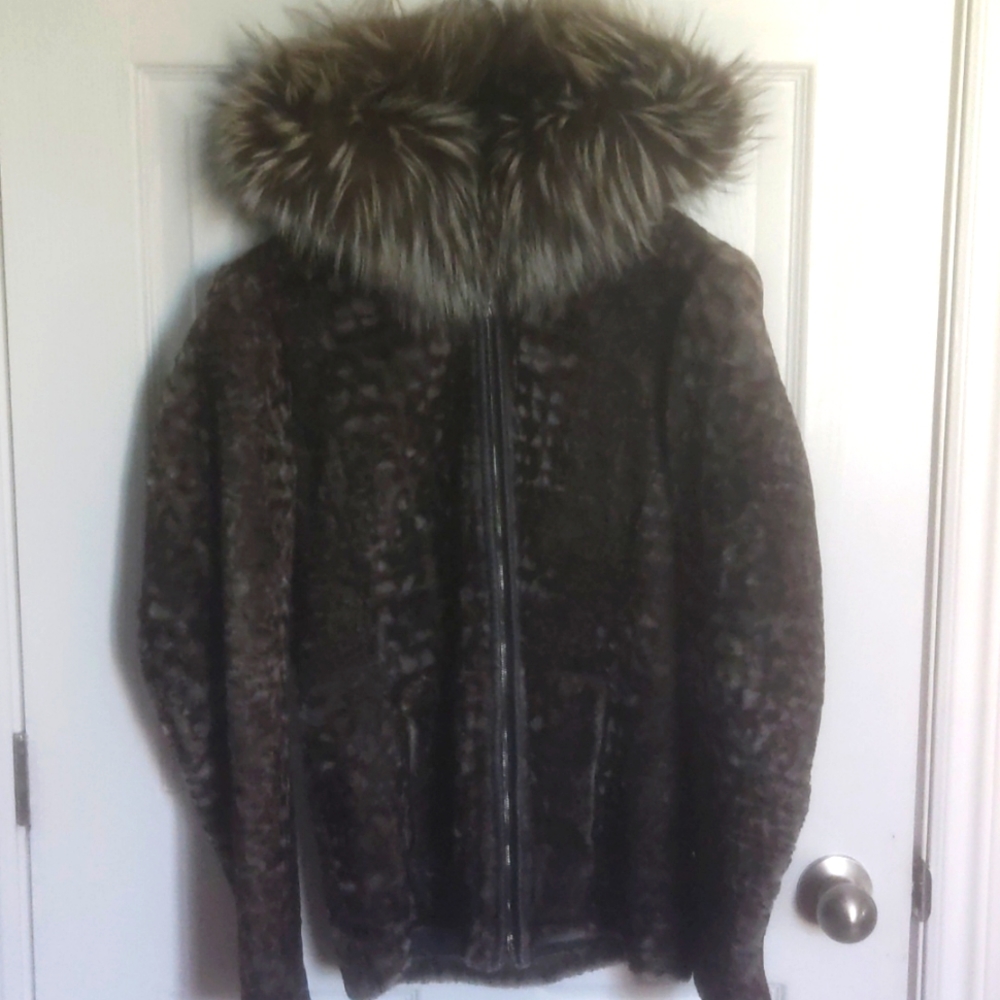 Leather coat